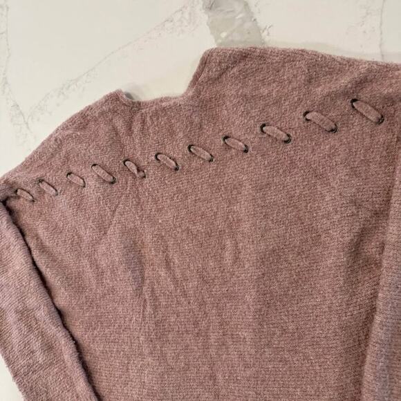 American Eagle Slouchy Marled Open Front Cardigan Sweater Women's Medium Pink - Picture 7 of 7